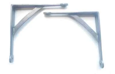 PAIR of 8" PENNY END Cast iron antique retro Rustic vintage shelf brackets AI - Image 1 of 2