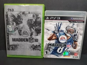 PS3 MADDEN NFL 10 & 13 NO MANUALS USED FREE SHIPPING - Picture 1 of 3