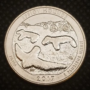 2017-D Quarter 25c - Effigy Mounds - Iowa (IA) - AU ***EXACT COIN*** ATB #25 - Photo 1 sur 12