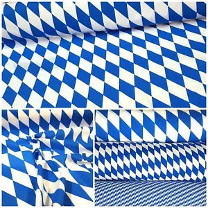 Baumwoll Stoff Bayernraute weiß/blau Bayern Bierzelt OKTOBERFEST Tischdecke Deko - Bild 1 von 12
