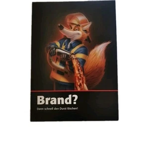 Kultige Postkarte "Brand?" Brauerei Werbung Bier Füchschen Alt - Bild 1 von 2