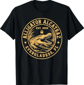Alligator Alcatraz | Florida Everglades Parodie Design T-Shirt - Bild 1 von 8