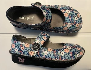 Zapato ALEGRIA Paloma Springer EE. UU. 8-8,5 Cuero Floral Mary Jane Comfort PAL-7707 - Imagen 1 de 13