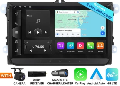 Für Passat B7 Android Autoradio 8+128 9 Zoll DSP CarPlay WiFi Navigationssystem - Bild 1 von 4