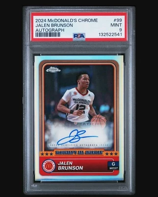 2024 Topps Chrome Mcdonald's All American - Jalen Brunson #99 переливающаяся карточка... - Изображение 1 из 2