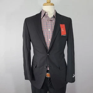 Perry Ellis Portfolio Men's Sport Coat Blazer Two Button Black Stretch 36R NEW - Picture 1 of 13
