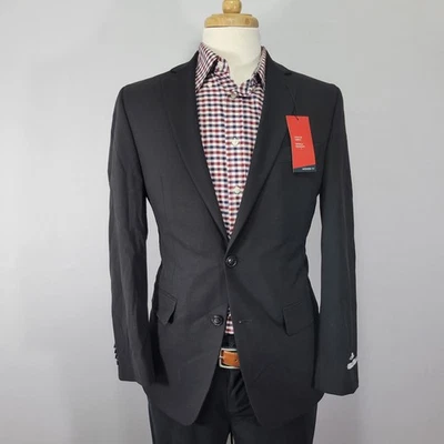 Perry Ellis Portfolio Men's Sport Coat Blazer Two Button Black Stretch 36R NEW - Image 1 of 4