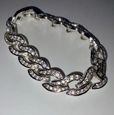 Pulsera de eslabones NAPIER gruesa circonita cúbica - Tono plateado - Ropa de trabajo clásica de carrera Foto 1 de 3