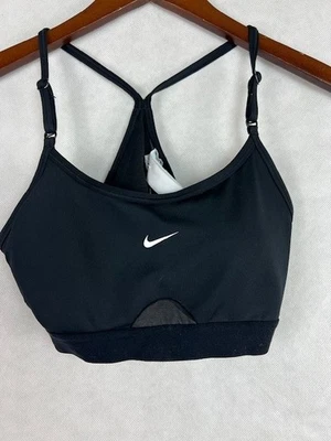 Nike Dri-Fit Black Racerback Sports Bra  Size S Padding Adjustable Straps - Image 1 of 2