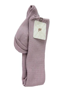 Fabletics Damen Overknee Zopfmuster Socken Einheitsgröße gedeckt mauve Neu mit Etikett - Bild 1 von 6