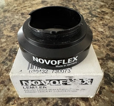 Adaptador lentes LEICA R LEM/LER Novoflex adaptador de cámara telémetro en caja M Foto 1 de 4