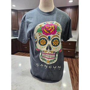 New Cancun Mexico T Shirt Size Medium Tropical Relax 100% Cotton - Picture 1 of 7