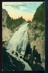 Cartolina Sluisking Falls 150 piedi Mount Rainier Washington VINTAGE INUTILIZZATA - Foto 1 di 1