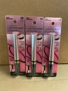 (3) L'Oreal Paris Voluminous Lash Paradise Felt Tip Liquid Eyeliner #115 Black - Picture 1 of 1