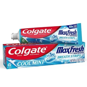 Colgate Max Fresh with Whitening Toothpaste with Mini Breath Strips, Cool... - Picture 1 of 9
