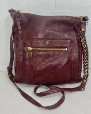 Bolso Bandolera de Cuero ELLIOT LUCCA GWEN CABERNET BORGOÑA Tamaño Mediano Foto 1 de 4
