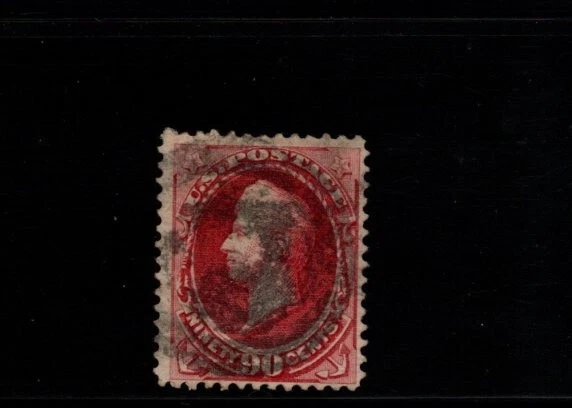 US#155,Fancy oval cancel,F-VF, sound stamp. Intense color. - Image 1 of 1