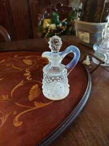 fenton opalescent glass hobnail small cruet bottle with stopper - Picture 1 of 4