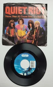 Hear Quiet Riot 45 RPM vinyl record 1984 Mama Weer All Crazee Now Pasha Records - Picture 1 of 1