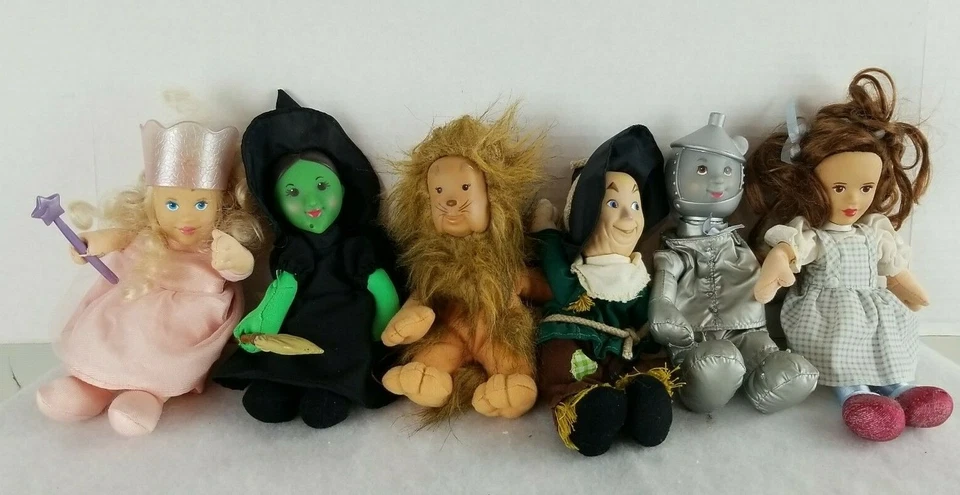 Juego de 6 piezas de juguete de peluche Turner C 1998 de colección Mago de Oz 8 pulgadas Foto 1 de 4
