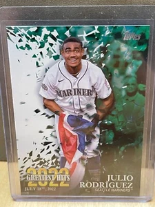 Julio Rodriguez 2022 Greatest Hits 2023 Topps Series 1 Seattle Mariners #22GH-22 - Picture 1 of 2