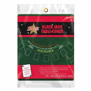 Casino Party Supplies Blackjack Felt Table cover 3 x 6 ft. (e) - Picture 1 of 1