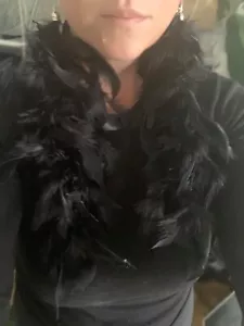 Pendientes Pluma Negra Audaz Declaración 30 cm Largo - Imagen 1 de 10
