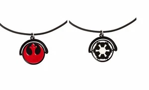 STAR WARS REBEL ALLIANCE GALACTIC EMPIRE SPINNER NECKLACE Valentines Gift - Picture 1 of 5