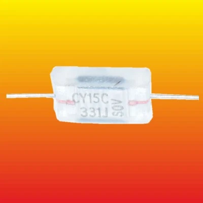 CONDENSADOR VINTAGE VIDRIO AXIAL 330pF 5% 500V CORNING AVX SOVCOR CY15C331J Foto 1 de 4