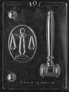 LEGAL KIT GAVEL mold Chocolate Candy Soap cake toppers judge Judges - Picture 1 of 1