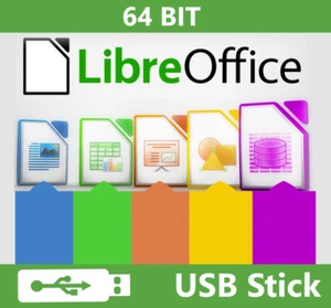 64 BIT LIBRE OFFICE SCHREIB- UND TEXTBEARBEITUNGSPROGRAMM IM USB STICK FORMAT! - Bild 1 von 1
