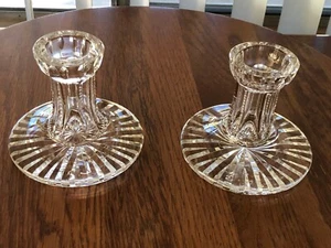 WATERFORD CUT CRYSTAL CANDLESTICK PAIR - Picture 1 of 9