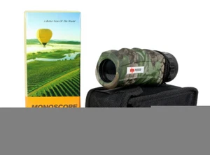 Perrini 10x25 Woodland Camo Monocular with Sheath – Waterproof & Compact - Picture 1 of 5