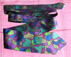 Gianni Versace abstrakte Seidenkrawatte Vintage 90er Jahre L 57 Zoll W 3,5 - Bild 1 von 16