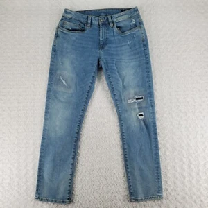 Buffalo David Bitton Ash Slim Jeans Men 30x30* Blue Light Wash Distressed Denim - Picture 1 of 22