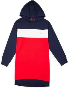 Tommy Hilfiger Girl's Hooded Sweatshirt Dress Casual Sz 7 (S) New Free Shipping - Picture 1 of 5