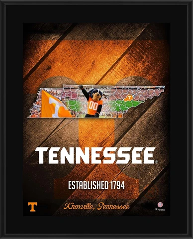 Tennessee Volunteers 10.5" x 13" 2018 Sublimated State Plaque Cover