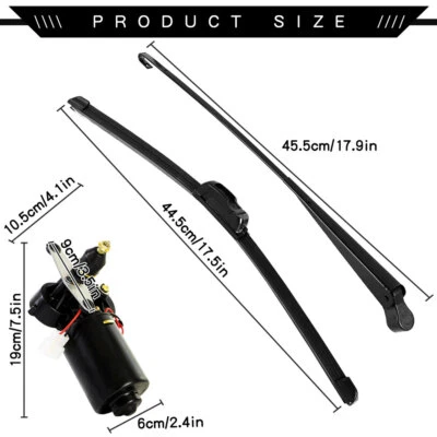 12V Universal Windshield Wiper Linkage Motor Kit For UTV Polaris Can-Am Tractor - Image 1 of 4