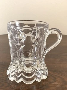 ANTIQUE MOULDED DOCUMENTARY GLASS TANKARD/RUMMER ENGRAVED Wm LEES 1861 - Picture 1 of 12