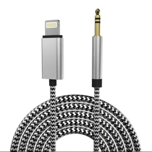 3.5mm AUX Audio Car Adapter Auxiliary Cable Nylon Braided Cord for iPhone - Picture 1 of 6