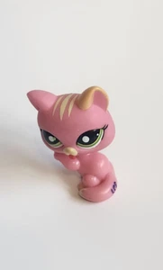 LPS Littlest Pet Shop rosa gelb gestreift Leckpfote Kätzchen Katze - Bild 1 von 3