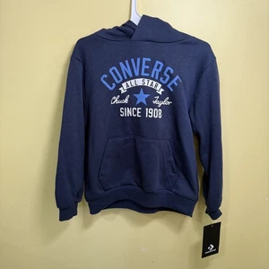 Converse Jugend Hoodie Blau All Star Chuck Taylor Sweatshirt Pullover Neu mit Etikett - Bild 1 von 4