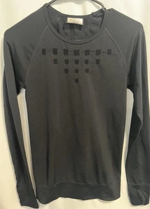 Athleta Womens Black Long Sleeve Scoop Neck Stretch Casual Athletic Shirt S - Foto 1 di 6