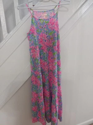 Lilly Pulitzer Harleigh Maxi Dress NWT Blue Peri Sunrise Bay Girl's L 8-10! - Image 1 of 2