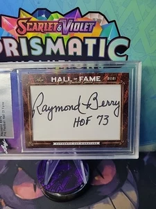 Leaf Hall Of Fame Cut Edition 2021 Raymond Berry automático ¡Salón de la fama del fútbol profesional! - Imagen 1 de 4