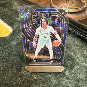 2024-25 Panini Select - Premier Level Stephon Castle #175 Blue Cracked Ice Prizm - Picture 1 of 2