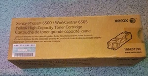 Genuine Xerox Phaser 6500 WorkCentre 6505 Yellow High-Capacity Toner 106R01596 - Picture 1 of 2
