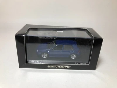 1/43 MINICHAMPS VW Golf 1997 blu scuro metallizzato - Immagine 1 di 4