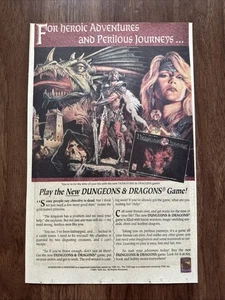 Dungeons & Dragons 1991 juego de mesa anuncio impreso TSR para Heroic Adventures - Imagen 1 de 2