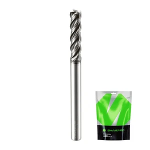 6mm Shank End Mill Extra Long 6mm Cutting Dia 4 Flutes, AlCrN Coated Carbide - Picture 1 of 6